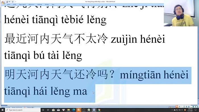 Học tiếng Trung online cơ bản bài 2 trung tâm tiếng Trung thầy Vũ tphcm
